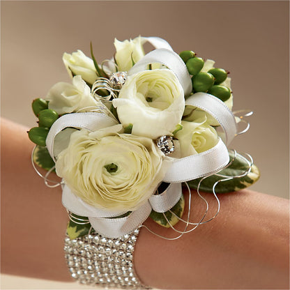 White Wedding Corsage –  Unique Flowers And Wedding, Miami FL