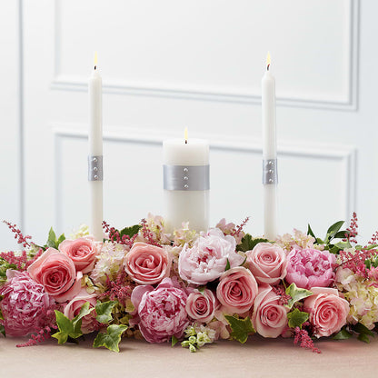 Worldwide Romance Unity Candle Arrangement –  Unique Flowers And Wedding, Miami FL
